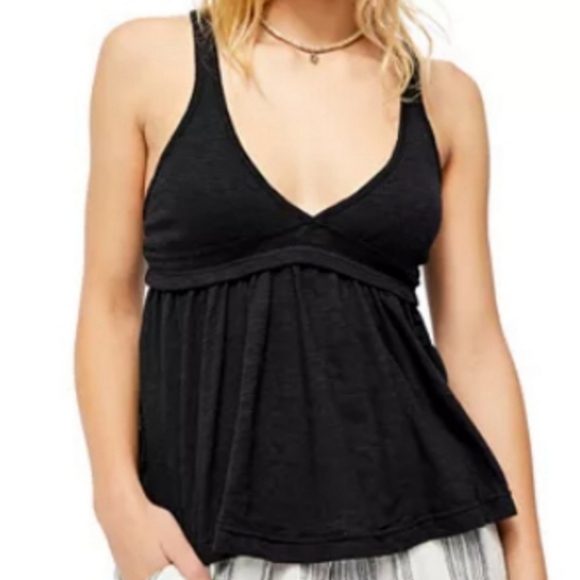 Free People Boho FP Zinia Tank Top Black LG XL - Picture 2 of 11